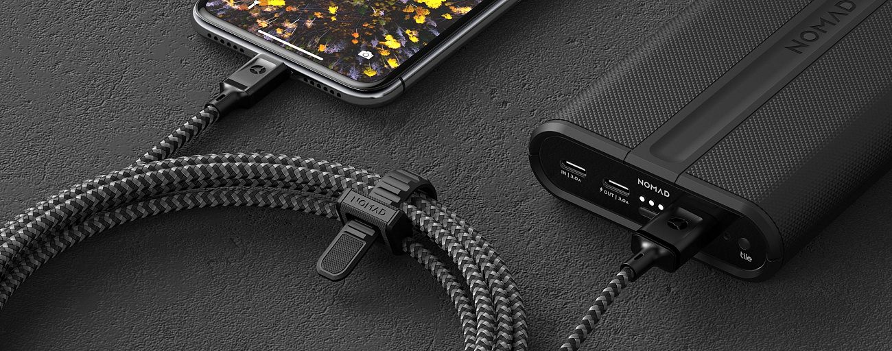 Кабель для iPhone, iPad Nomad (NM01AB1000) USB-A to Lightning 3m (Black) купить в интернет-магазине icover
