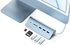 USB-концентратор Satechi Aluminum USB 3.0 Hub & Card Reader ST-TCHCRB (Blue) купить в интернет-магазине icover