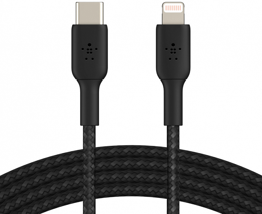 Кабель для iPod, iPhone, iPad Belkin Boost Charge USB-C/Lightning 1m CAA004bt1MBK (Black) купить в интернет-магазине icover