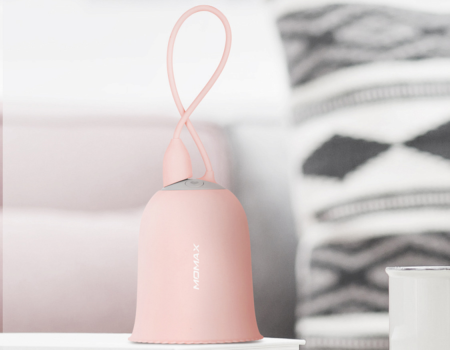 Беспроводной светильник - грелка Momax iWarmer Bell-Lamp External Battery Pack с функцией зарядки (Pink) купить в интернет-магазине icover