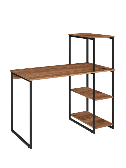 Стол-стеллаж лофт мини RIDBERG MEMPHIS (Dark Oak/Black) купить в интернет-магазине icover