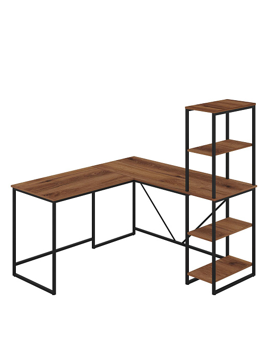 Стол письменный угловой лофт RIDBERG ФЛОРИДА (Dark Oak/Black) купить в интернет-магазине icover