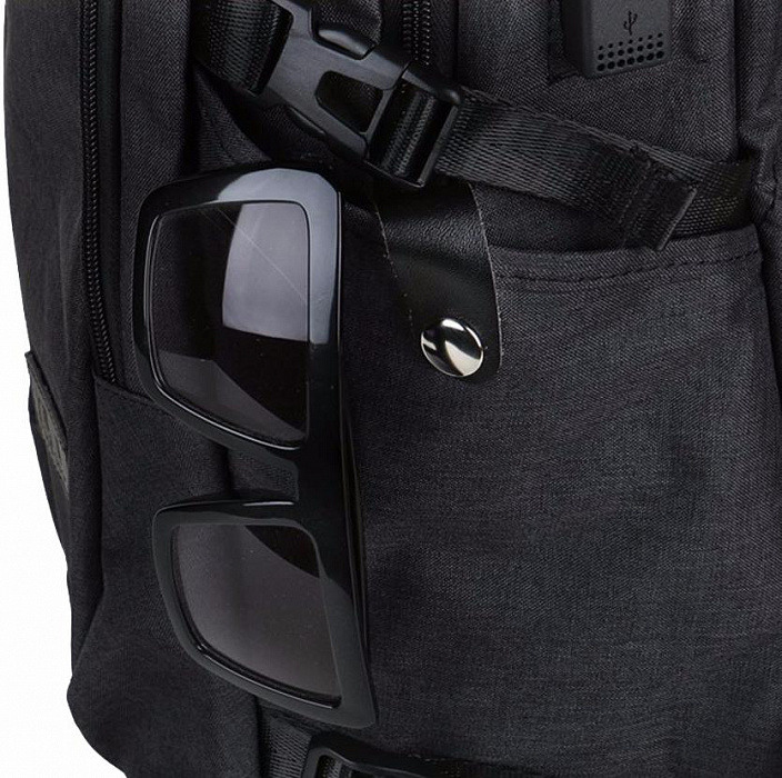 Mancro Business Water Resistant Backpack  - рюкзак для ноутбука 17" с USB-портом  (Black) купить в интернет-магазине icover