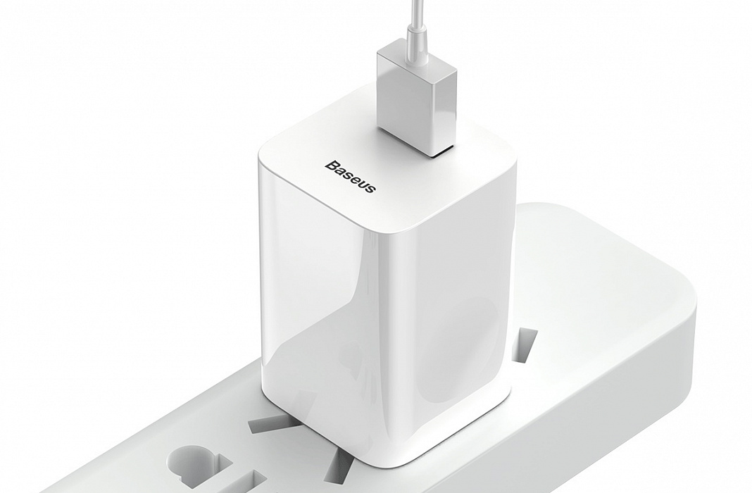 Зарядное устройство Baseus Travel Wall Charger американская вилка (White) купить в интернет-магазине icover