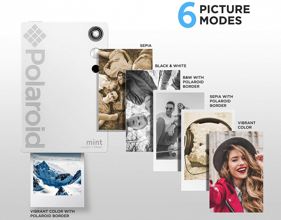 Моментальная фотокамера Polaroid Mint POLSP02W (White) купить в интернет-магазине icover