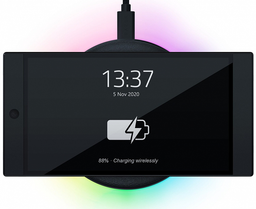 Беспроводная зарядка Razer Chroma Charging Pad 10W (RC21-01600100-R371) купить в интернет-магазине icover