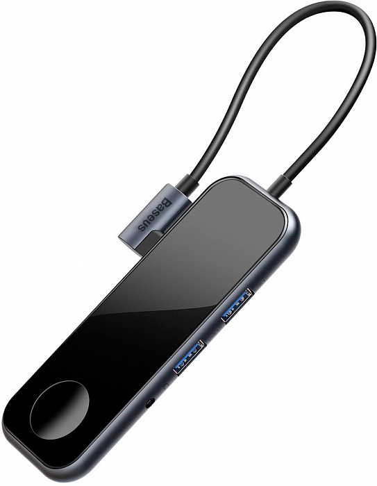 USB-концентратор Baseus Mirror Series Multifunctional Wireless Charger USB-C CAHUB-AZ0G (Black) купить в интернет-магазине icover