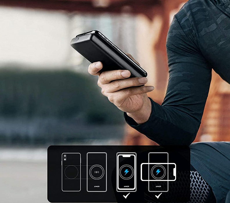 Внешний аккумулятор Anker PowerCore III Sense Wireless 10000 mAh (Black) купить в интернет-магазине icover
