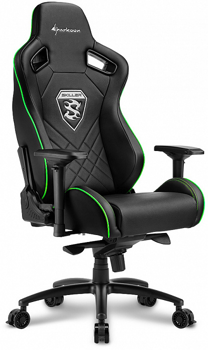 Игровое кресло Sharkoon Skiller SGS4 (Black/Green) купить в интернет-магазине icover