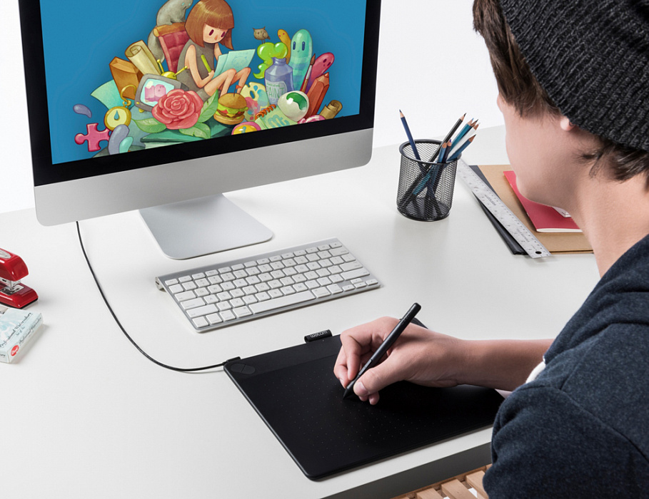 Графический планшет Wacom Intuos Art Small CTH-490AK-N (Black) купить в интернет-магазине icover