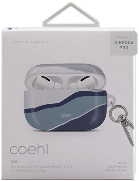 Чехол Uniq COEHL (AIRPODSPRO-CELBLU) для AirPods Pro (Ciel Blue) купить в интернет-магазине icover