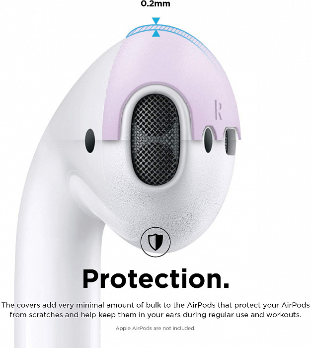 Держатель Elago Secure Fit (EAP-PADSM-PKLV) для наушников Apple AirPods (Lovely Pink/Lavender) купить в интернет-магазине icover
