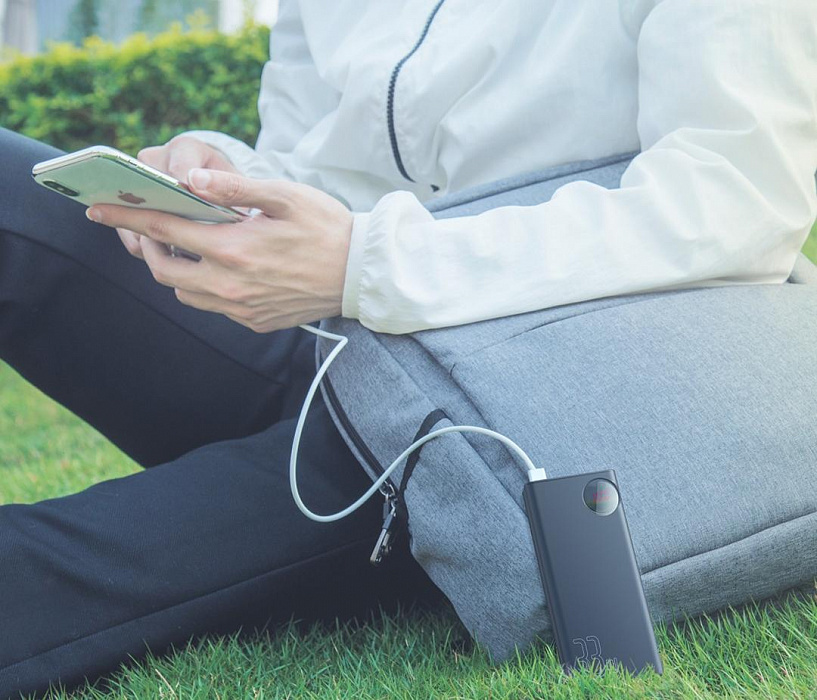 Внешний аккумулятор Baseus Mulight Quick Charge Power Bank 30000mAh PPMY-01 (Black) купить в интернет-магазине icover