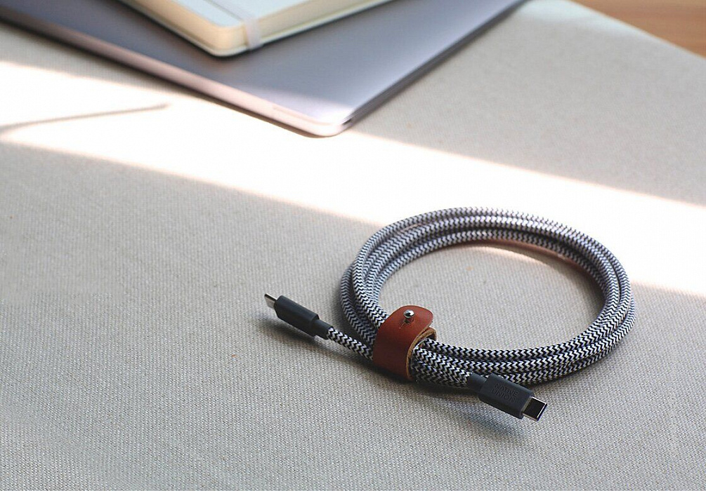 Кабель Native Union Belt (BELT-C-ZEB) USB-C to USB-C 2.4m (Zebra) купить в интернет-магазине icover