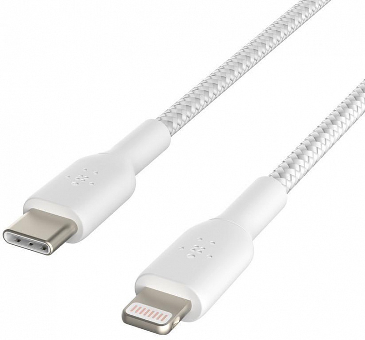 Кабель для iPod, iPhone, iPad Belkin Boost Charge USB-C/Lightning 1m CAA004bt1MWH (White) купить в интернет-магазине icover