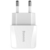 Сетевое зарядное устройство Baseus Mini Dual-U Charger (CCALL-MN02) 2xUSB 2.1A (White) купить в интернет-магазине icover