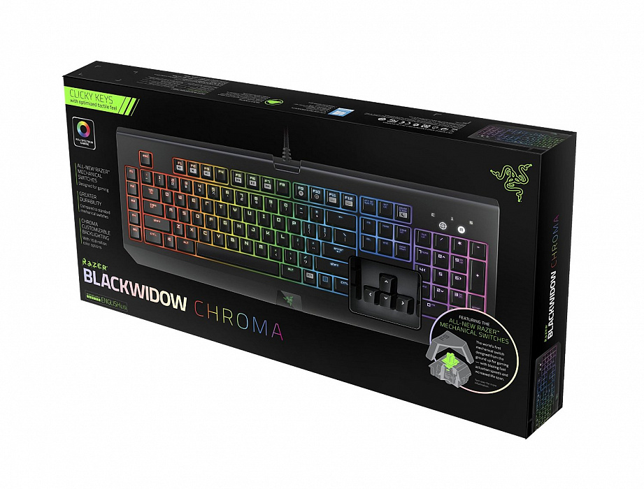 Razer BlackWidow Chroma (RZ03-01220900-R3R1) - игровая клавиатура (Black) купить в интернет-магазине icover