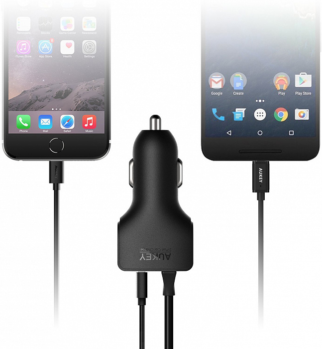Автомобильная зарядка Aukey CC-Y4 (Black) купить в интернет-магазине icover