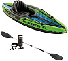 Intex Challenger K1 Kayak (с68305) - надувная байдарка (Green/Black) купить в интернет-магазине icover
