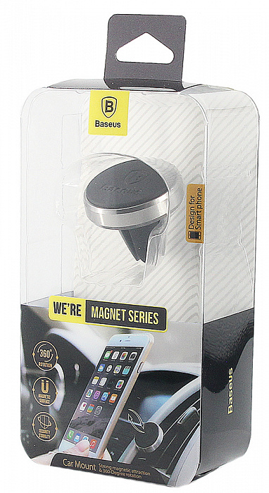 Магнитный автомобильный держатель Baseus Magnet Car Mount (Space Grey) купить в интернет-магазине icover