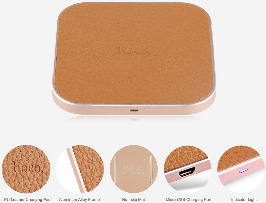 Hoco CW2 - беспроводное зарядное устройство (Grey) купить в интернет-магазине icover