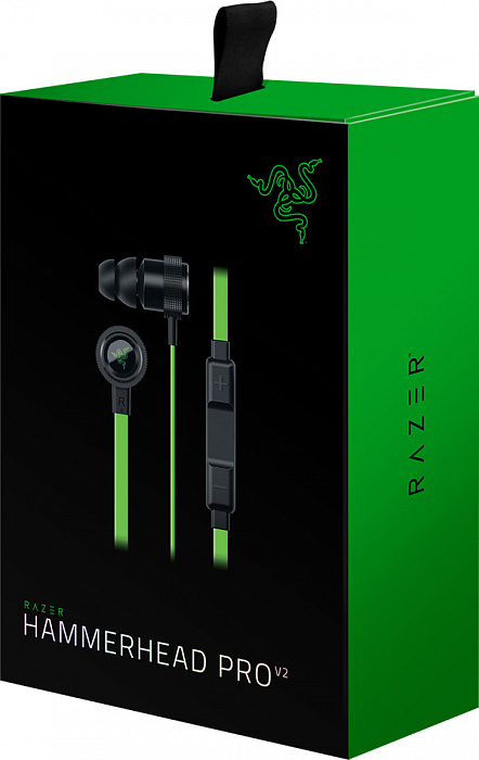 Внутриканальная гарнитура Razer Hammerhead Pro V2 (Green/Black) купить в интернет-магазине icover