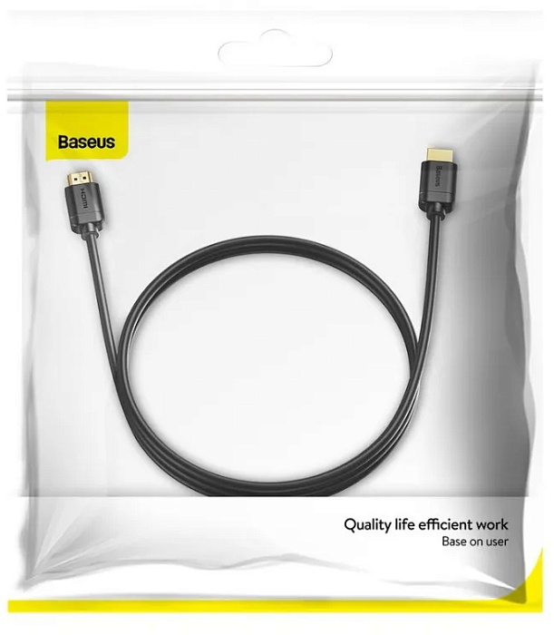 Кабель Baseus High Definition HDMI Adapter Cable (CAKGQ-B01) 4K/60Hz/3D 2m (Black) купить в интернет-магазине icover