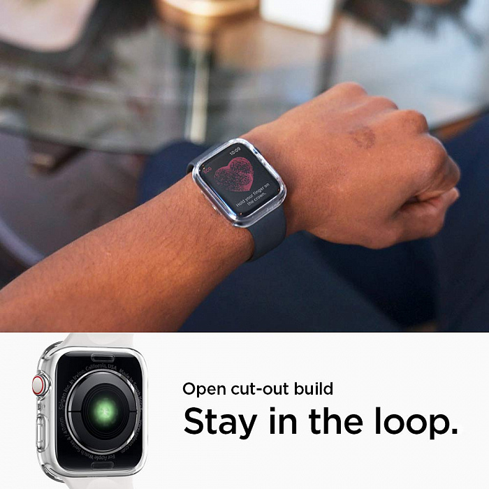 Чехол Spigen Liquid Crystal (062CS24473) для Apple Watch SE/6/4 44mm (Clear) купить в интернет-магазине icover