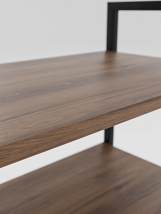 Стеллаж лофт над стиральной машинкой RIDBERG ATLANTA (Dark Oak/Black) купить в интернет-магазине icover