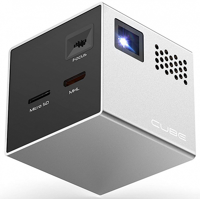 Портативный проектор RIF6 CUBE (Silver) купить в интернет-магазине icover