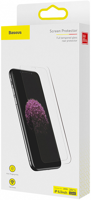 Защитное стекло Baseus Full-glass Tempered 0.3mm (SGAPIPH61-LS02) для iPhone XR/11 (2 шт.)(Transparent) купить в интернет-магазине icover