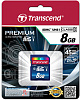 Карта памяти Transcend SDHC Premium Class 10 U1 UHS-I 8Gb TS8GSDU1 (Blue) купить в интернет-магазине icover