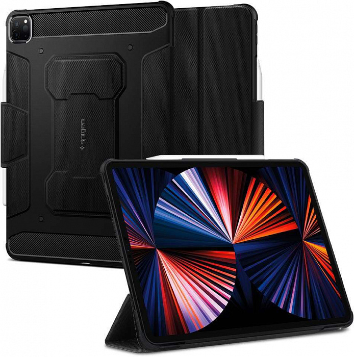 Чехол Spigen Rugged Armor Pro (ACS02889) для iPad Pro 12.9" 2021 (Black) купить в интернет-магазине icover
