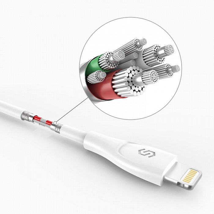 Кабель Syncwire UNBREAKcable (SW-LC034) USB/Lightning 1m (White) купить в интернет-магазине icover