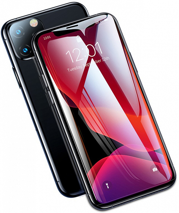 Защитное стекло Baseus 0.23mm Curved-screen Tempered (SGAPIPH61-APE01) для iPhone XR/11 (2 шт.)(Black) купить в интернет-магазине icover