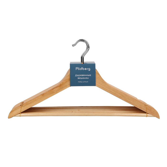 Вешалка-плечики для одежды Ridberg Wood 20 шт. (Brown) купить в интернет-магазине icover
