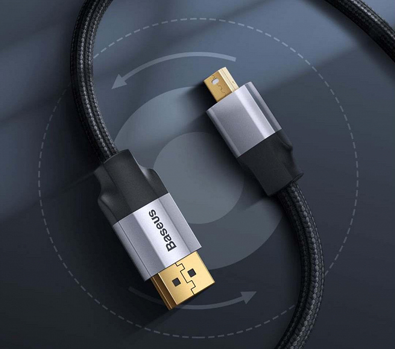 Кабель Baseus Enjoyment Series (CAKSX-M0G) Mini DisplayPort/HDMI 2m (Dark Grey) купить в интернет-магазине icover