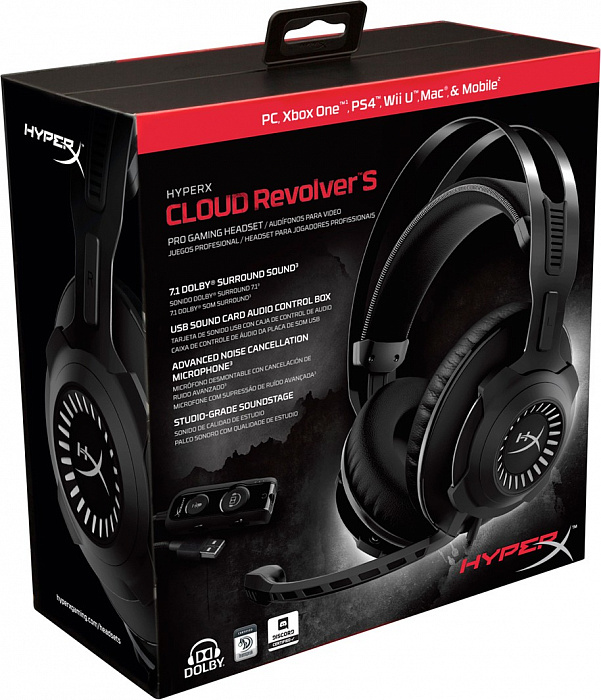 Игровые наушники Kingston HyperX Cloud Revolver S (Gun Metal) купить в интернет-магазине icover