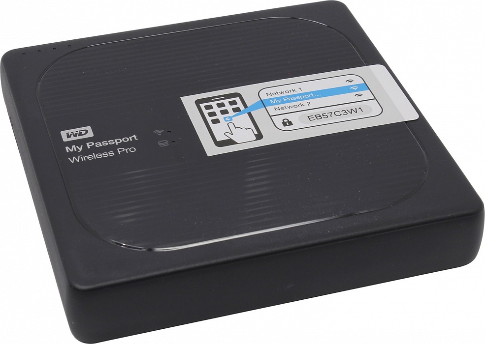 Внешний накопитель Western Digital My Passport Wireless Pro 2.5" USB 3.0 3Tb WDBSMT0030BBK-RESN (Black) купить в интернет-магазине icover