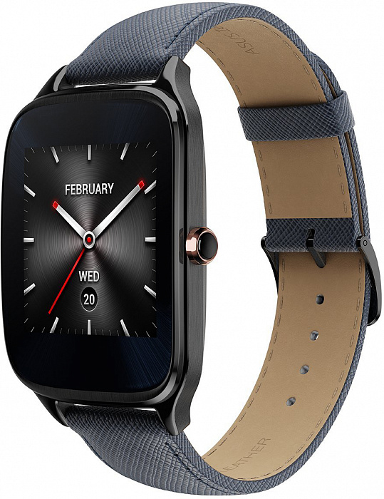 Смарт-часы Asus ZenWatch 2 (WI501Q(BQC)-2LBLU0014) Sparrow + Leather Strap Blue купить в интернет-магазине icover