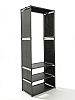 Вешалка напольная для одежды узкая с перегородками Ridberg 1.0 (Black) купить в интернет-магазине icover