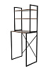 Стеллаж лофт над стиральной машинкой RIDBERG ATLANTA (Dark Oak/Black) купить в интернет-магазине icover