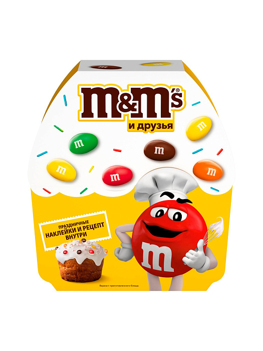 Подарочный набор M&M'S и друзья Пасхальный кулич, набор шоколадных конфет M&M'S, Twix, Milky Way, Bounty, Skittles (141 г.) купить в интернет-магазине icover