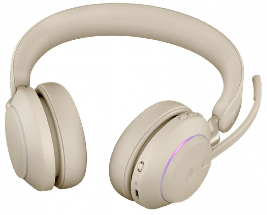 Гарнитура Jabra Evolve2 65 Link380c (26599-999-888) MS Stereo Stand (Beige) купить в интернет-магазине icover