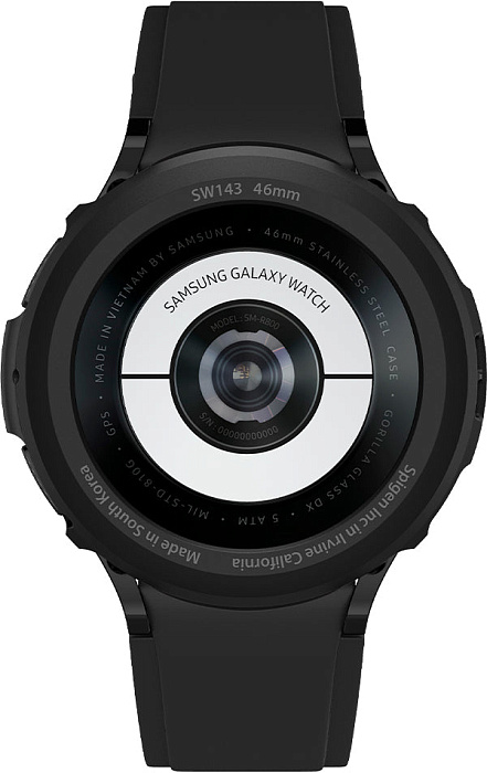Чехол Spigen Liquid Air (ACS03140) для Samsung Galaxy Watch 4 Classic 46mm (Black) купить в интернет-магазине icover