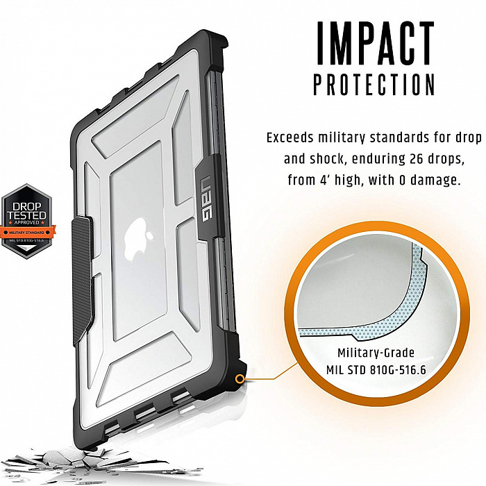 Защитный чехол Urban Armor Gear Rugged для MacBook Air 13" 2018 (Ice) купить в интернет-магазине icover