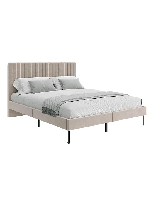Кровать двуспальная RIDBERG LUGANO 160x200 Велюр NEO 03 (Biege) купить в интернет-магазине icover