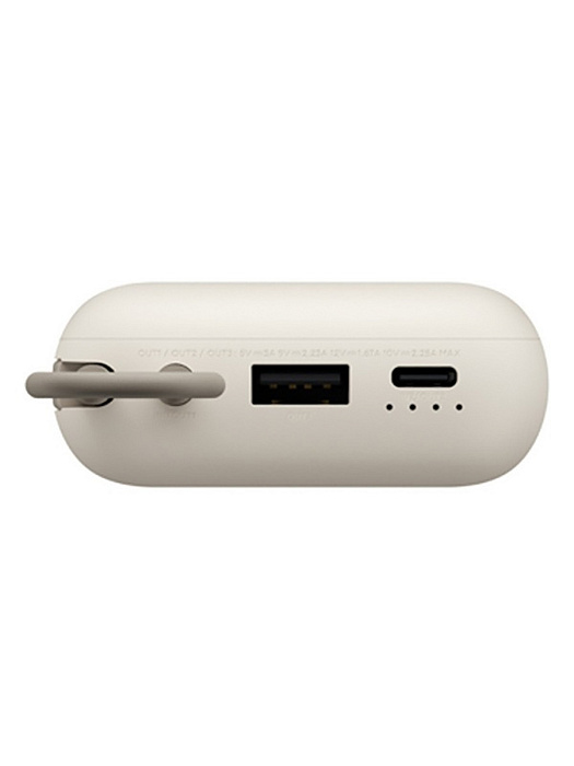 Внешний аккумулятор Xiaomi Power Bank BHR9072GL (Integrated Cable) 10000 mAh (Biege) купить в интернет-магазине icover