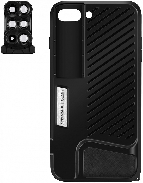 Чехол с объективами Momax 6-in-1 Lens Case CAMC2D для iPhone 7/8 Plus (Black) купить в интернет-магазине icover