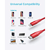 Кабель Anker Powerline+ II (A8653) USB-C to Lightning 1.8m (Red) купить в интернет-магазине icover